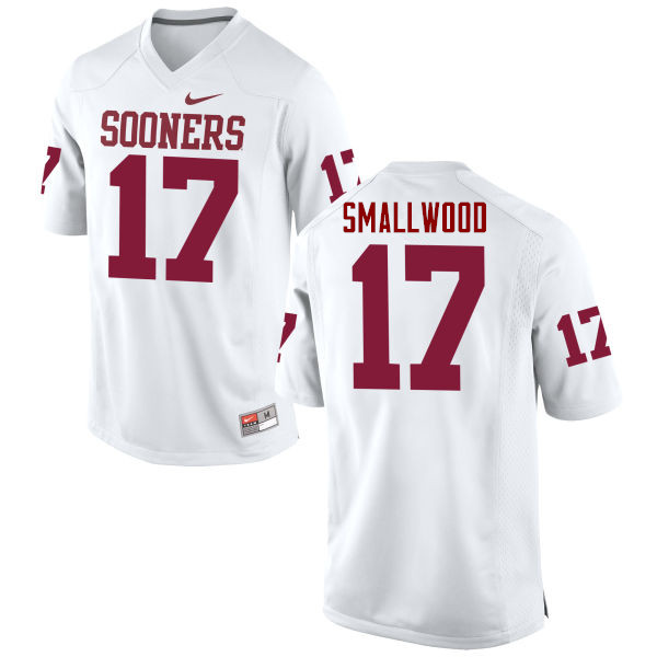 Men Oklahoma Sooners #17 Jordan Smallwood College Football Jerseys Game-White